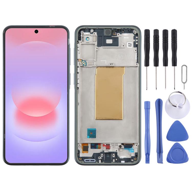 For Galaxy A37 SM-A376B 6.62 inch OLED LCD Screen Digitizer Full Assembly with Frame, For Galaxy A37