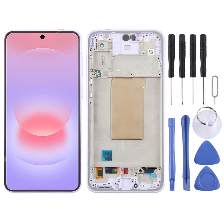 For Galaxy A37 SM-A376B 6.62 inch OLED LCD Screen Digitizer Full Assembly with Frame, For Galaxy A37
