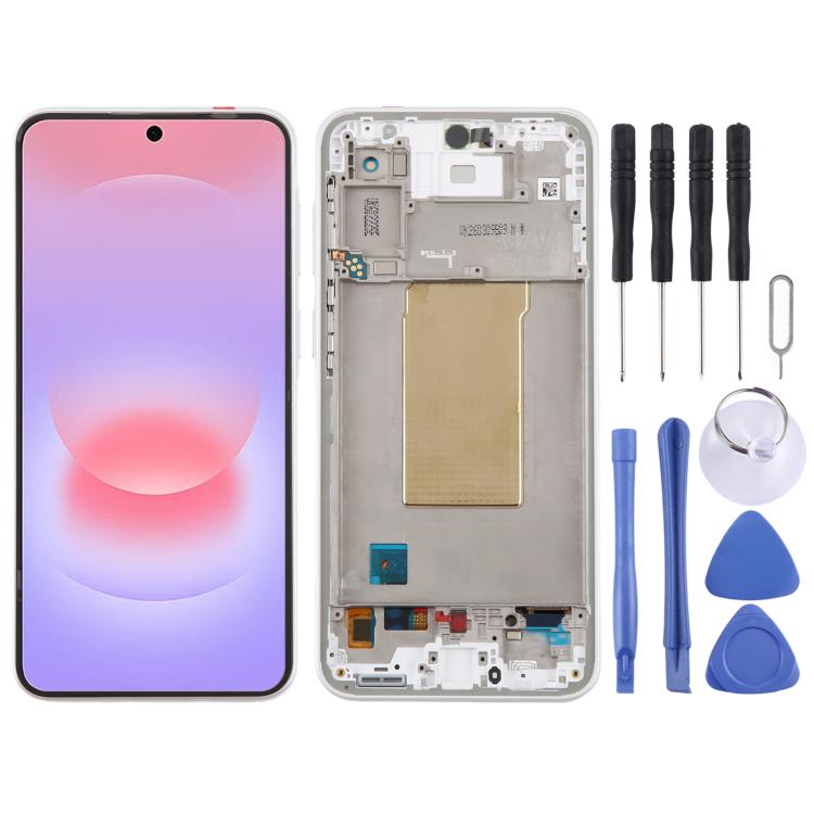 For Galaxy A37 SM-A376B 6.62 inch OLED LCD Screen Digitizer Full Assembly with Frame, For Galaxy A37