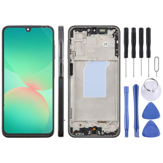 For Galaxy A26 SM-A266B Original LCD Screen Digitizer Full Assembly with Frame, For Galaxy A26(Original)