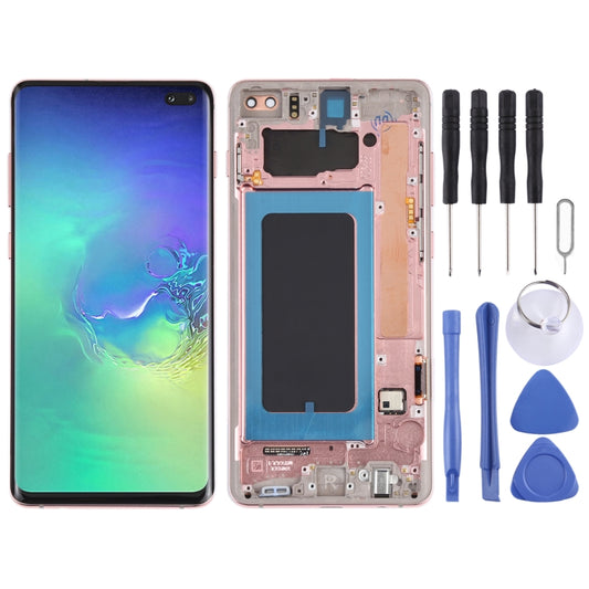 Pantalla LCD y digitalizador completo con marco para Samsung Galaxy S10+, para Samsung Galaxy S10+
