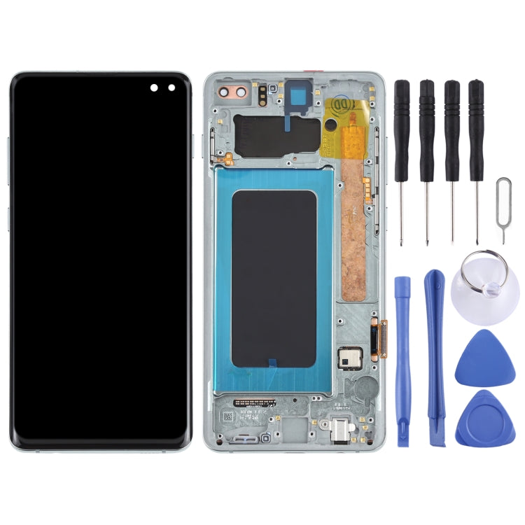 LCD Screen and Digitizer Full Assembly with Frame for Samsung Galaxy S10+, For Samsung Galaxy S10+