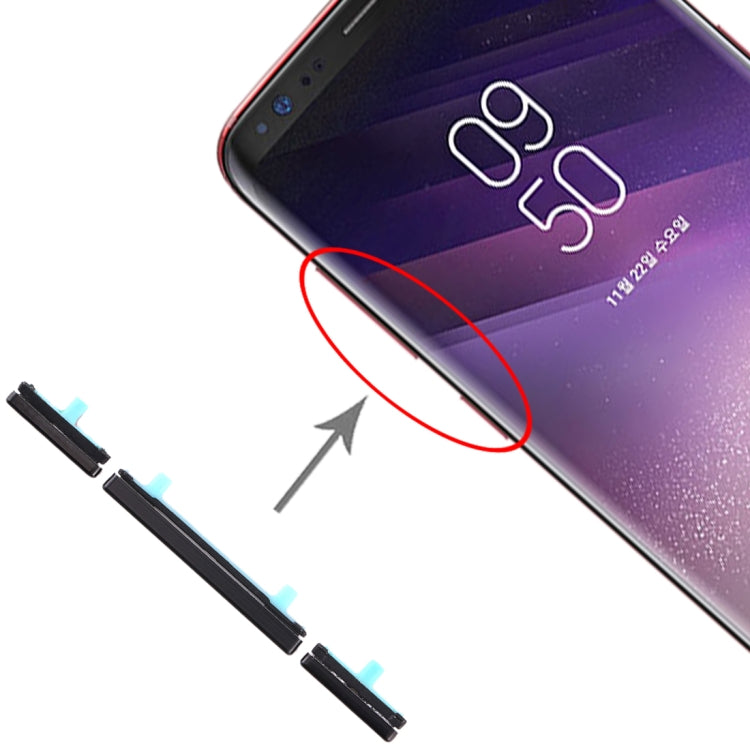 For Galaxy S8 / Galaxy S8+ 10 Set Side Keys, For Samsung Galaxy S8 / S8+, For Galaxy S8 / S8+, For Galaxy S8 / S8+ (Pink) - BSPART