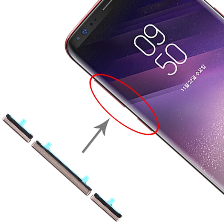 For Galaxy S8 / Galaxy S8+ 10 Set Side Keys, For Samsung Galaxy S8 / S8+, For Galaxy S8 / S8+, For Galaxy S8 / S8+ (Pink) - BSPART