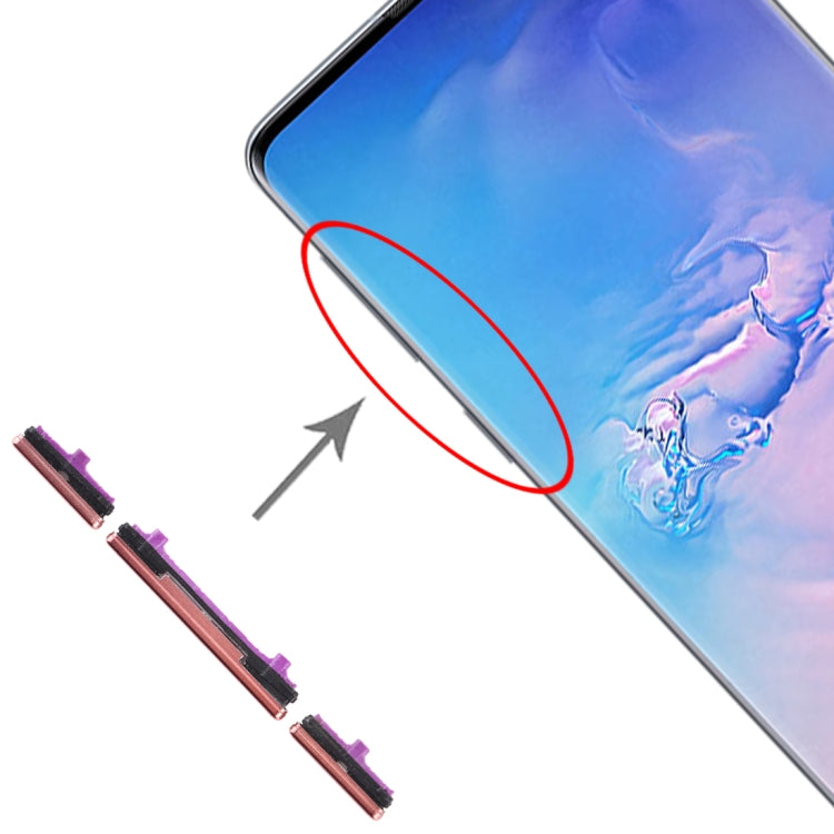 For Galaxy S10 / Galaxy S10+ 10 Set Side Keys, For Galaxy S10 / S10+, For Samsung Galaxy S10 / S10+, For Galaxy S10 / S10+ (Green), For Galaxy S10 / S10+ (Pink)