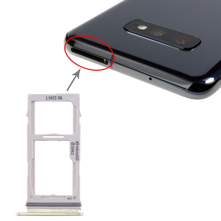 For Galaxy S10+ / S10 / S10e SIM Card Tray + SIM Card Tray / Micro SD Card Tray, For Samsung Galaxy S10+(Double), For Galaxy S10+(2 SIM), For Samsung Galaxy S10+(Dual), For Galaxy S10+(Double SIM) - BSPART