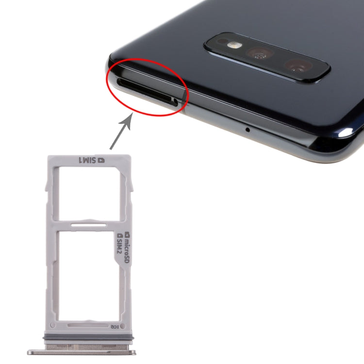 For Galaxy S10+ / S10 / S10e SIM Card Tray + SIM Card Tray / Micro SD Card Tray, For Samsung Galaxy S10+(Double), For Galaxy S10+(2 SIM), For Samsung Galaxy S10+(Dual), For Galaxy S10+(Double SIM) - BSPART