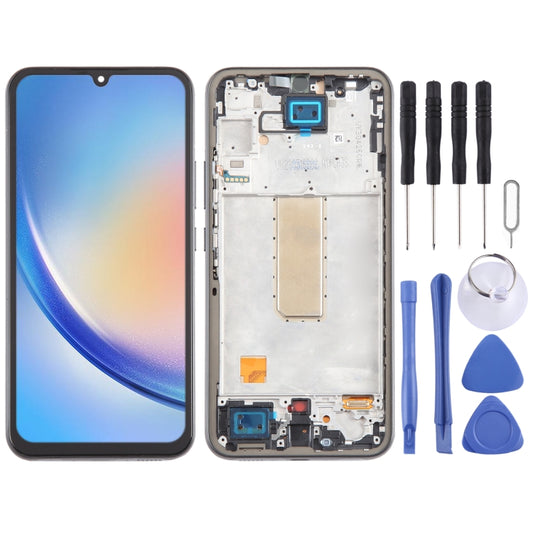 For Samsung Galaxy A34  SM-A346B Incell LCD Screen Digitizer Full Assembly with Frame, For Samsung Galaxy A34
