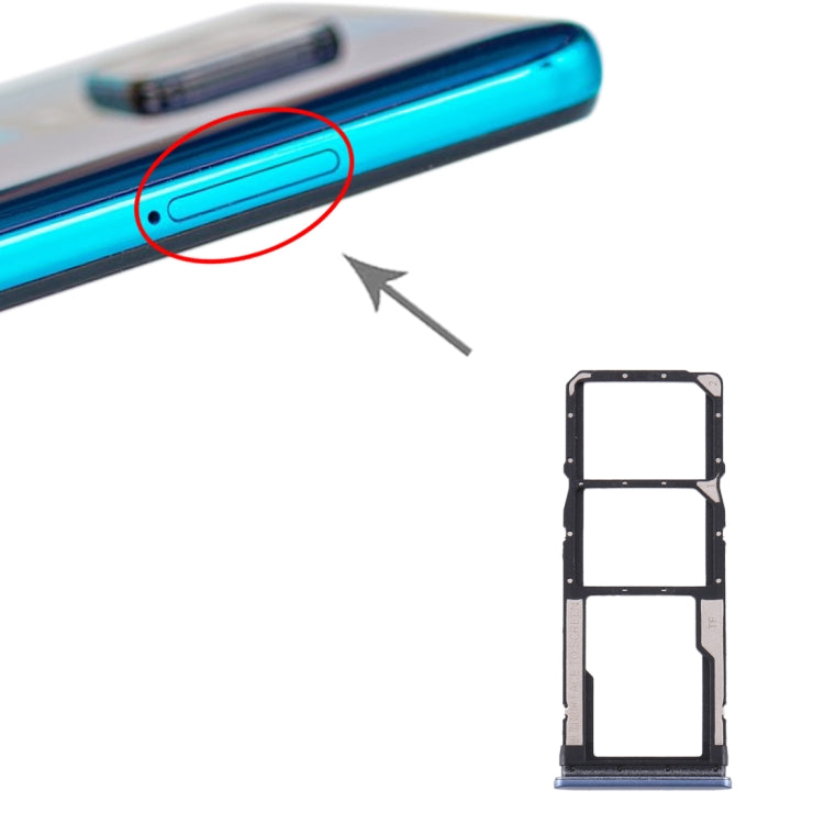 SIM Card Tray + SIM Card Tray + Micro SD Card Tray for Xiaomi Redmi Note 9S / Redmi Note 9 Pro Max / Redmi Note 9 Pro India / Note 10 Lite