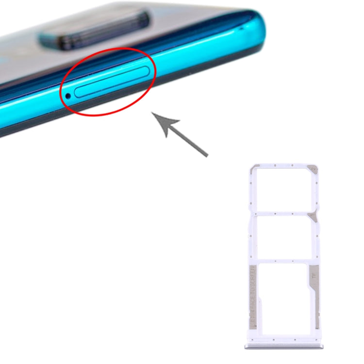 SIM Card Tray + SIM Card Tray + Micro SD Card Tray for Xiaomi Redmi Note 9S / Redmi Note 9 Pro Max / Redmi Note 9 Pro India / Note 10 Lite