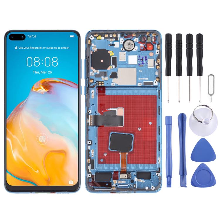 Pantalla LCD y digitalizador completo con marco para Huawei P40