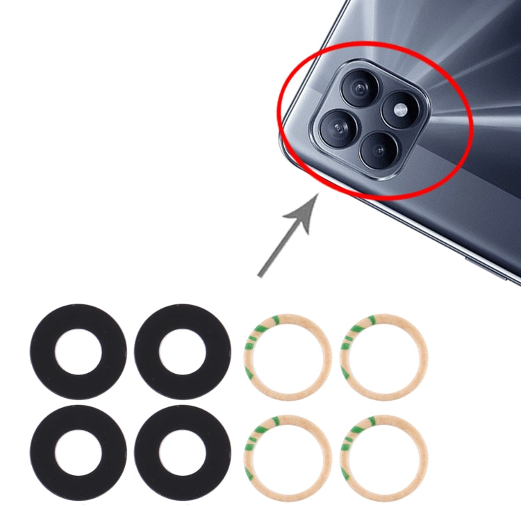 For OPPO Reno4 SE 10pcs Back Camera Lens, For OPPO Reno4 SE - BSPART