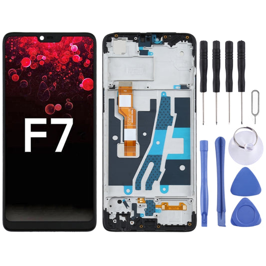 LCD Screen and Digitizer Full Assembly With Frame for OPPO A3 / F7 PADM00 CPH1837 PADT00 CPH1819 CPH1821, For OPPO A3