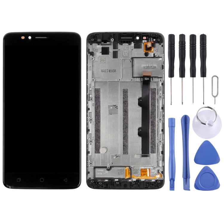 LCD Screen and Digitizer Full Assembly With Frame for T-Mobile Revvl Plus c3701a, For T-Mobile Revvl Plus(With Frame)