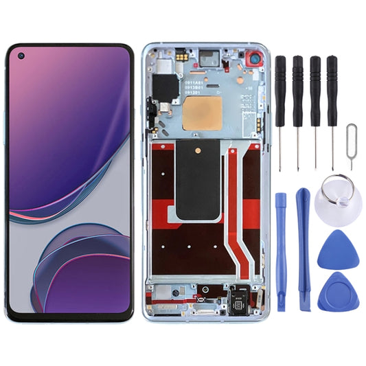 For OnePlus 8T 5G KB2001 KB2000 KB2003 AMOLED LCD Screen Digitizer Full Assembly With Frame, For OnePlus 8T 5G