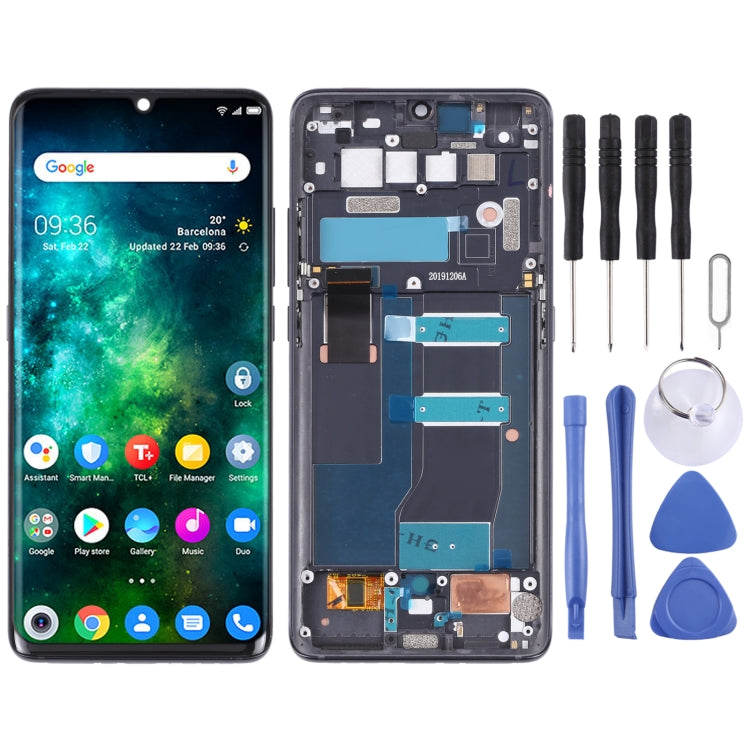 Original LCD Screen and Digitizer Full Assembly with Frame for TCL 10 Pro, For TCL 10 Pro（Original）, For TCL 10 Pro
