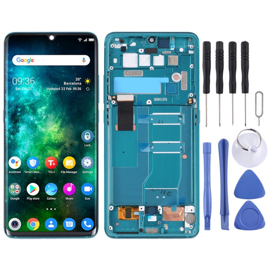 Original LCD Screen and Digitizer Full Assembly with Frame for TCL 10 Pro, For TCL 10 Pro（Original）, For TCL 10 Pro