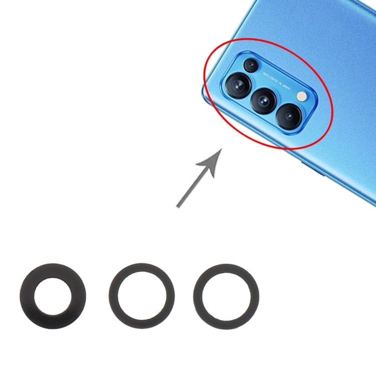 For OPPO Reno5 Pro 5G PDSM00 PDST00 CPH2201 10pcs Back Camera Lens, For OPPO Reno5 Pro 5G