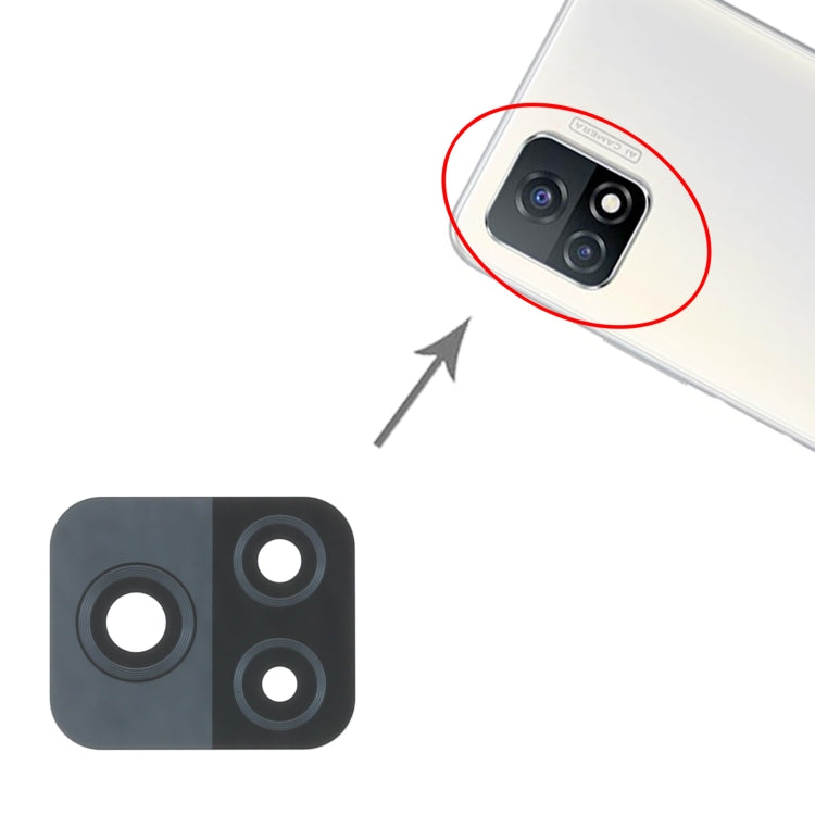 For Vivo iQOO U3 V2061A 10pcs Back Camera Lens, For Vivo iQOO U3