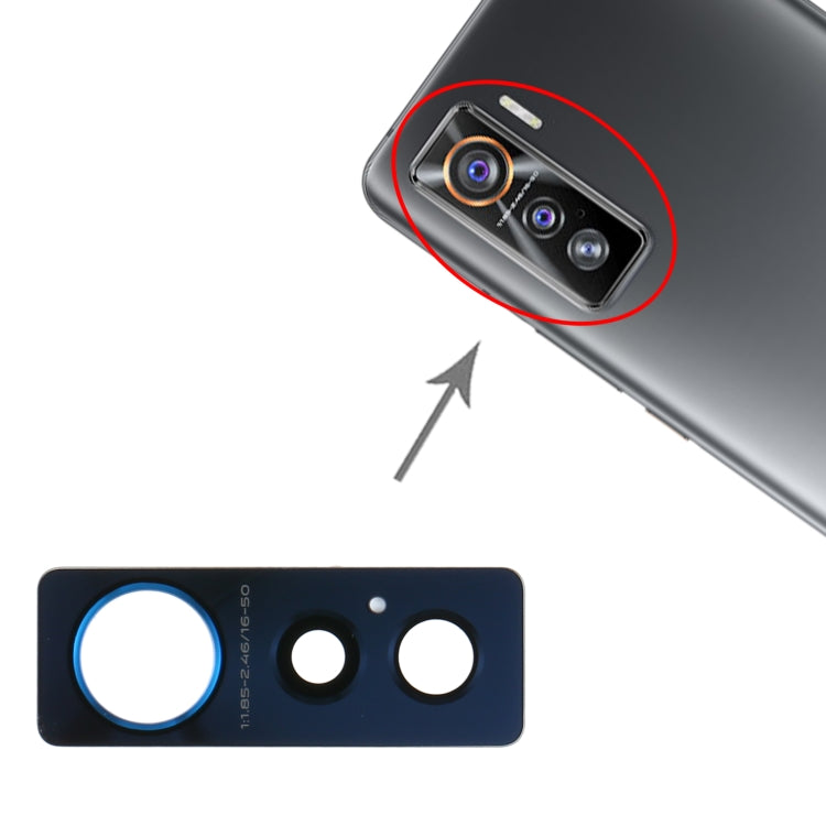 For Vivo iQOO 5 5G 10pcs Back Camera Lens, For Vivo iQOO 5 5G