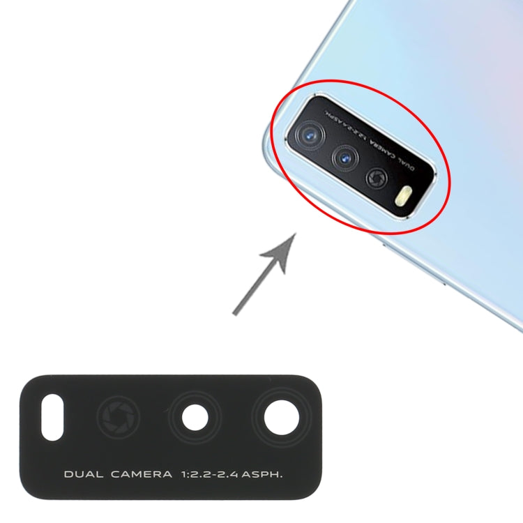 For Vivo Y12s V2026 V2033 10pcs Back Camera Lens, For Vivo Y12s