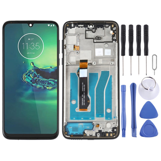 LCD Screen and Digitizer Full Assembly with Frame for Motorola Moto G8 Plus XT2019 XT2019-2, For Motorola Moto G8 Plus