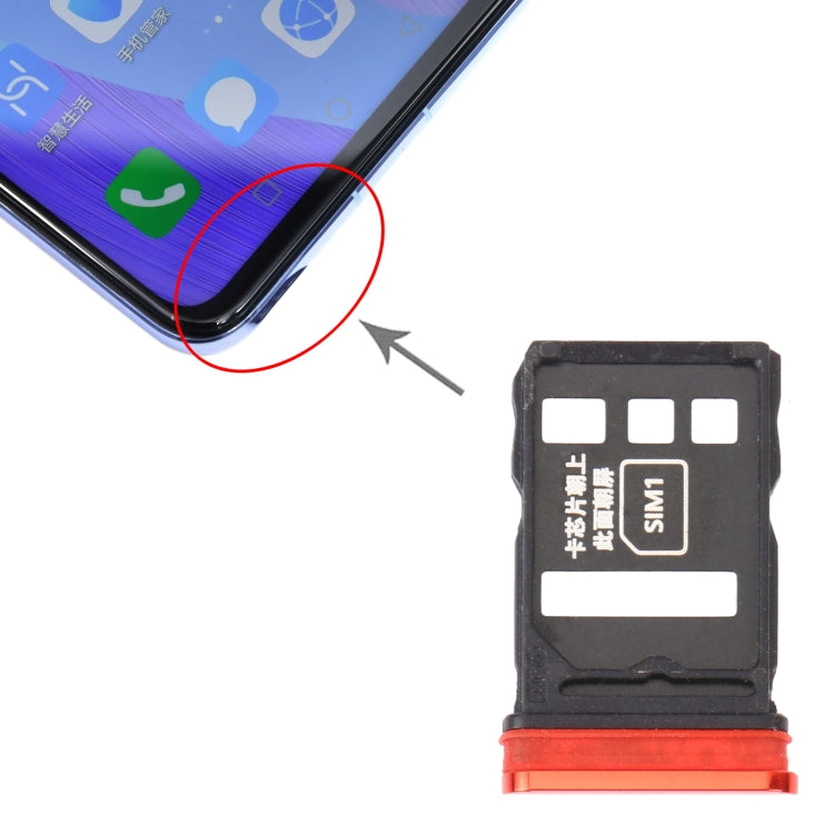 SIM Card Tray + SIM Card Tray for Huawei Nova 6, For Huawei Nova 6
