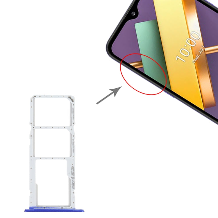 SIM Card Tray + SIM Card Tray + Micro SD Card Tray for LG K22 LMK200Z LMK200E LMK200B LM-K200, For LG K22  (Double SIM)
