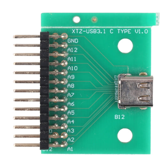 Double-sided Positive and Negative Type C Female Test Board USB 3.1 with PCB 24P Female Connector, Type C Female