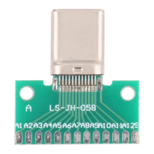 Double-sided Positive and Negative Type C Male Test Board USB 3.1 with PCB 24pin Welded, Type C Male 24pin