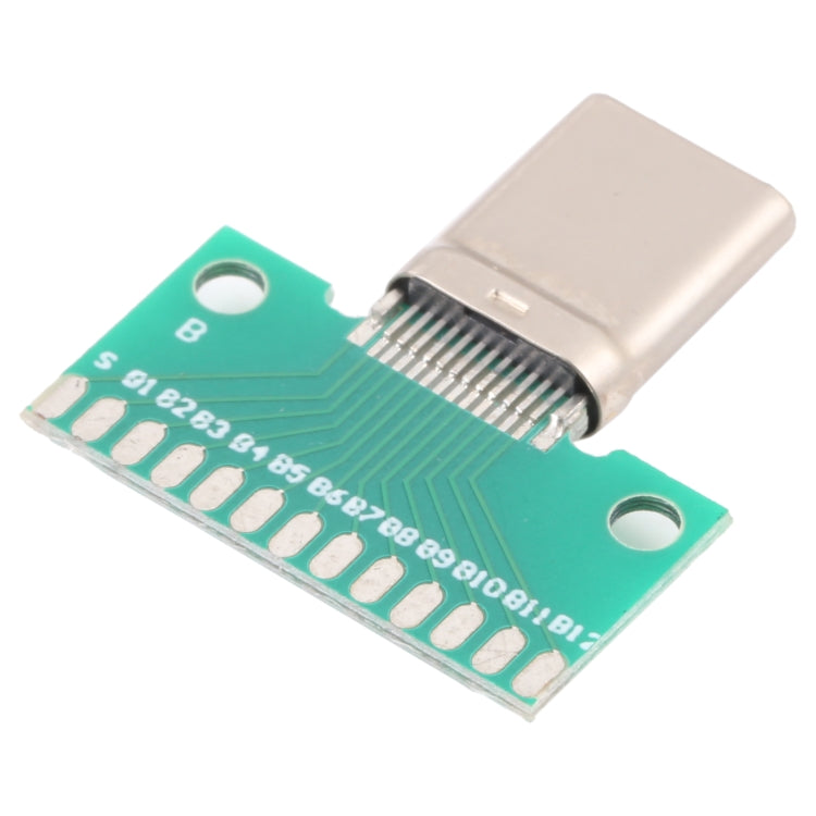 Double-sided Positive and Negative Type C Male Test Board USB 3.1 with PCB 24pin Welded, Type C Male 24pin