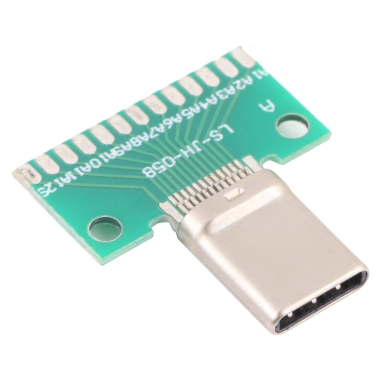 Double-sided Positive and Negative Type C Male Test Board USB 3.1 with PCB 24pin Welded, Type C Male 24pin