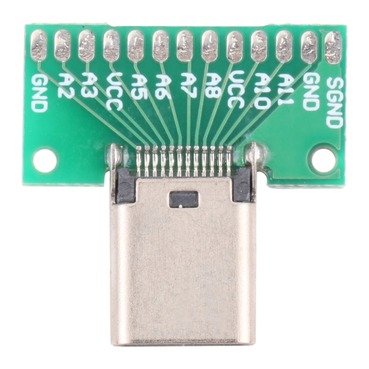 Double-sided Positive and Negative Type C Female Test Board USB 3.1 with PCB 24pin Welded, Type C Female 24pin