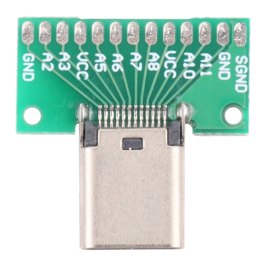 Double-sided Positive and Negative Type C Female Test Board USB 3.1 with PCB 24pin Welded, Type C Female 24pin