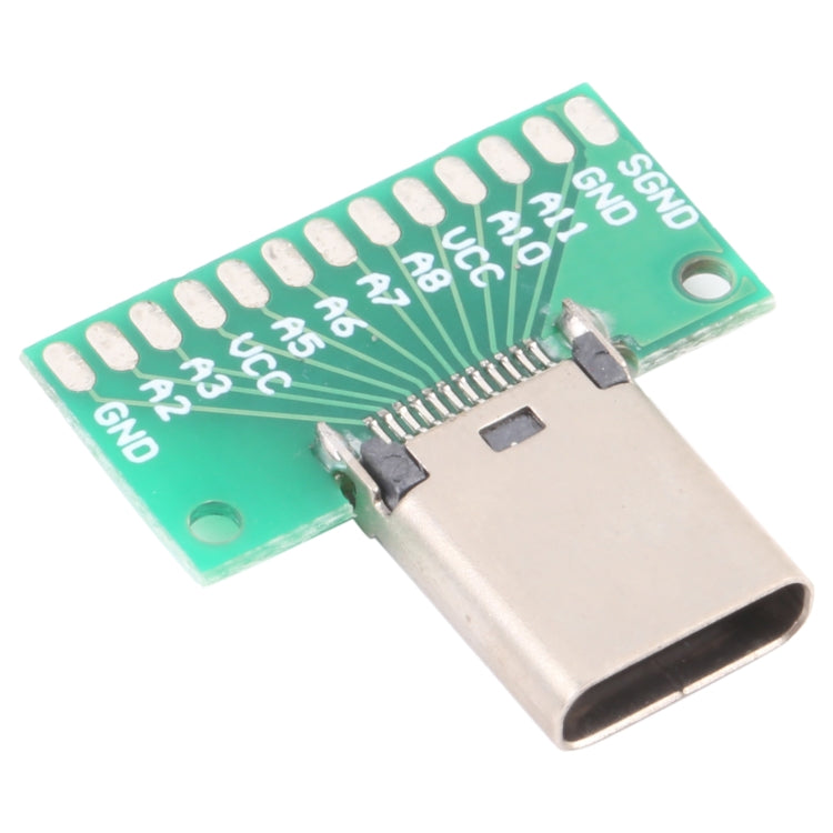 Double-sided Positive and Negative Type C Female Test Board USB 3.1 with PCB 24pin Welded, Type C Female 24pin