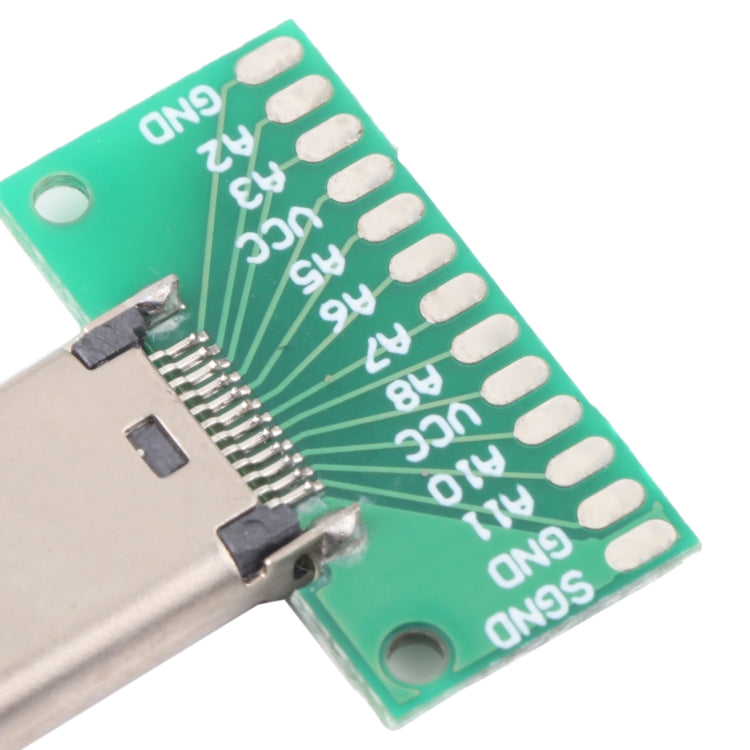 Double-sided Positive and Negative Type C Female Test Board USB 3.1 with PCB 24pin Welded, Type C Female 24pin
