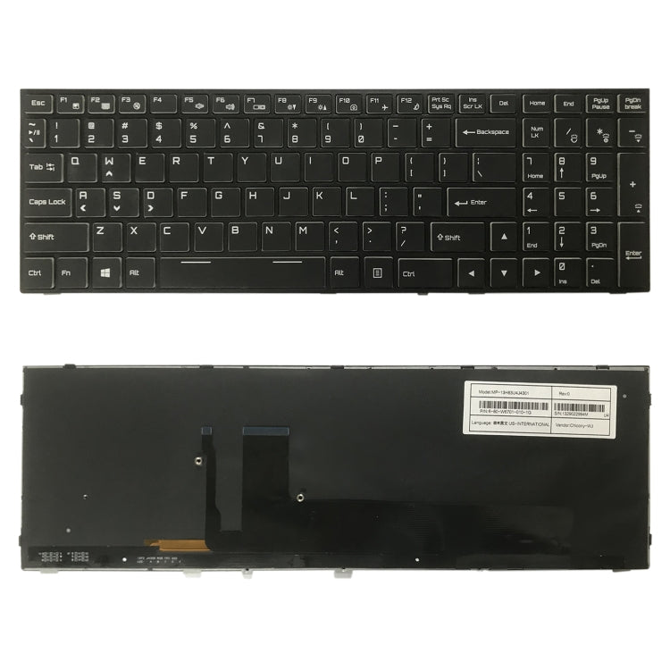 US Version Keyboard With Back Light for Hasee G10 Z8 Z7M Z7-CT5NA7NA7GS KPZGZ GX9 911PLUS CN95S01, For Hasee G10 Z8