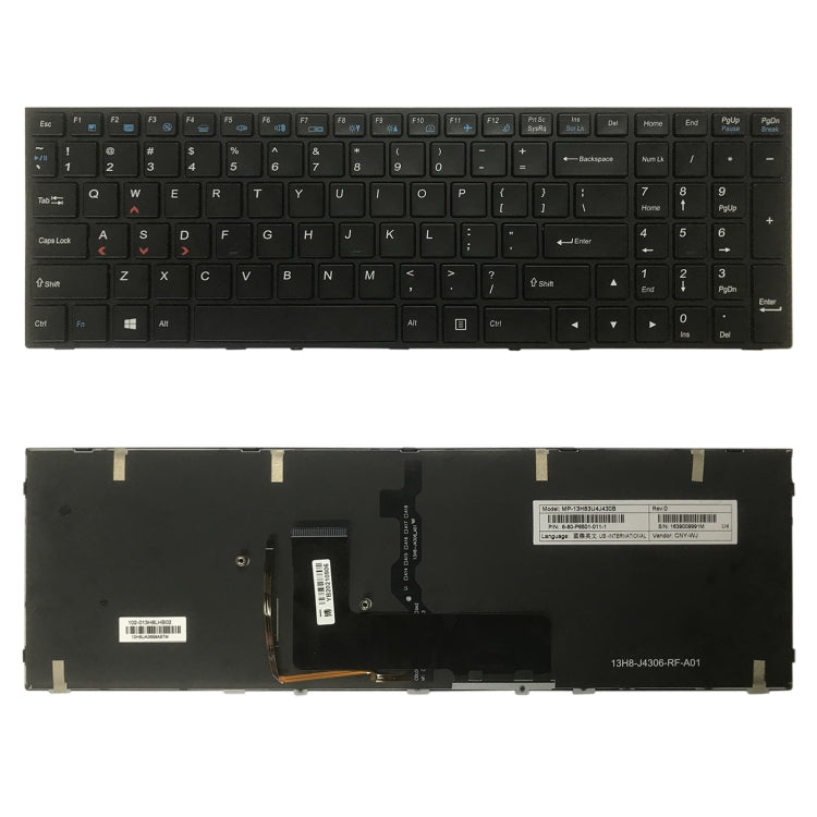 US Version Keyboard With Back Light for Hasee Z7M Z7-KP7GS ZX7-CP5S2 Z7M-CT7GS Z7M-KP7G1 Z7M-KP5GS K690E, For Hasee Z7M