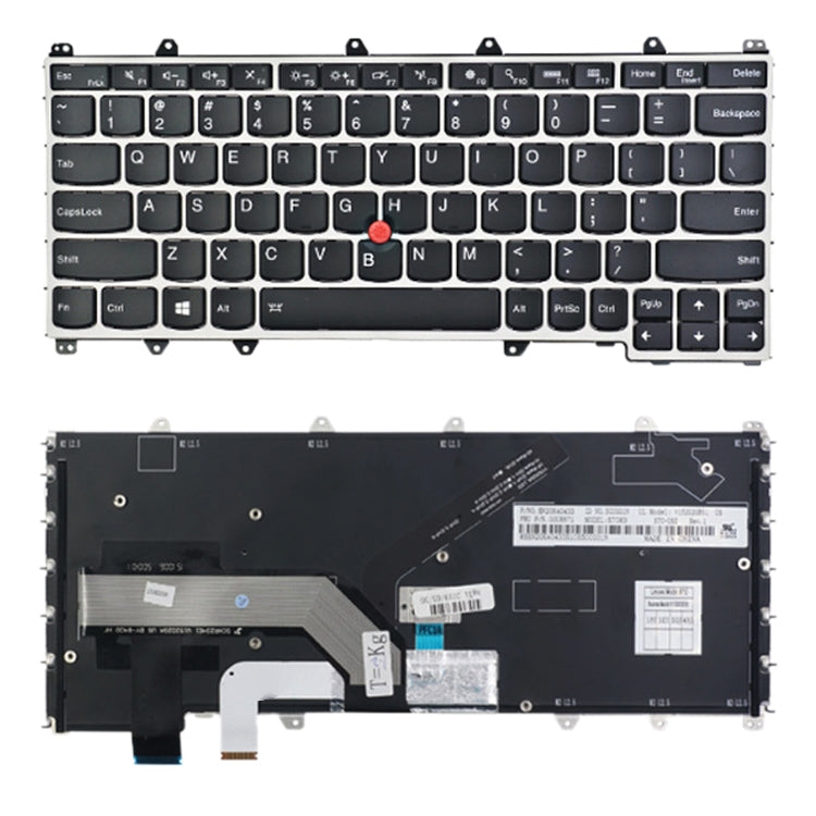 US Version Keyboard With Back Light for Lenovo Thinkpad Yoga 260 / Yoga 370 / X380, For Lenovo Thinkpad Yoga 260(Silver)