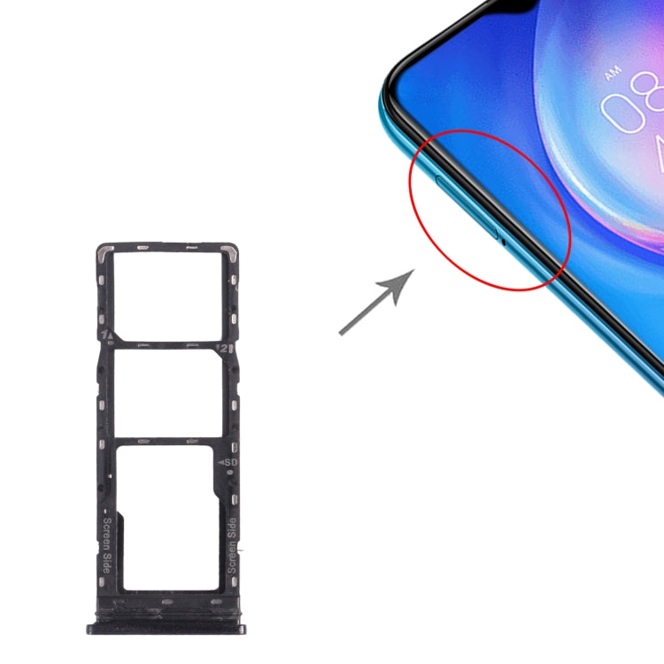 For Tecno Spark 6 Air KE6 KE6J KF6 SIM Card Tray + SIM Card Tray + Micro SD Card Tray, For Tecno Spark 6 Air, For Tecno Spark 6 Air  (White)