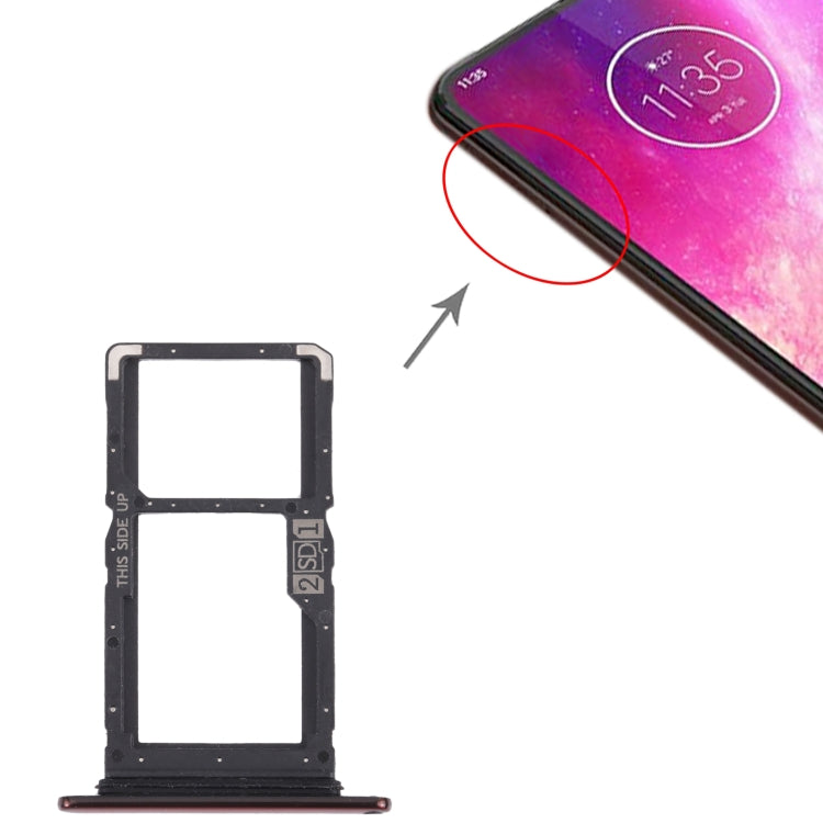 SIM Card Tray + SIM Card Tray / Micro SD Card Tray for Motorola One Hyper XT2027 XT2027-1, For Motorola One Hyper