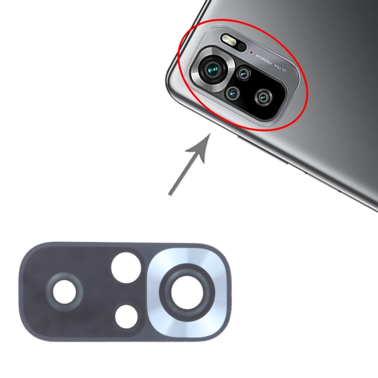 10 PCS Back Camera Lens for Xiaomi Redmi Note 10S M2101K7BG M2101K7BI M2101K7BNY, For Xiaomi Redmi Note 10S(Silver), For Xiaomi Redmi Note 10S(Black)
