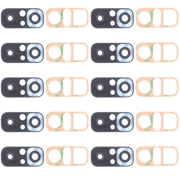 10 PCS Back Camera Lens for Xiaomi Redmi Note 10S M2101K7BG M2101K7BI M2101K7BNY, For Xiaomi Redmi Note 10S(Black), For Xiaomi Redmi Note 10S(Silver)