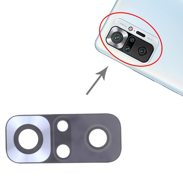 10 PCS Back Camera Lens for Xiaomi Redmi Note 10 Pro (India) / Redmi Note 10 Pro Max / Redmi Note 10 Pro M2101K6G M2101K6R M2101K6P M2101K6I, For Xiaomi Redmi Note 10 Pro Max