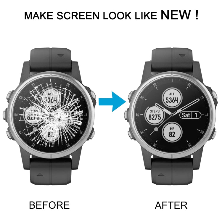 LCD Screen and Digitizer Full Assembly With Frame for Garmin Fenix 5S Plus Sapphire Version, For Garmin Fenix 5S Plus Sapphire Version, For Garmin Fenix 5S Plus (Sapphire) - BSPART
