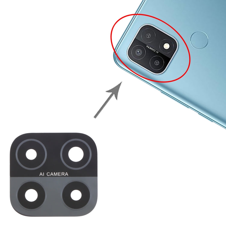 For OPPO A15 / A15s / A35 CPH2185 CPH2179 PEHM00 10pcs Back Camera Lens, For OPPO A15 / A15s