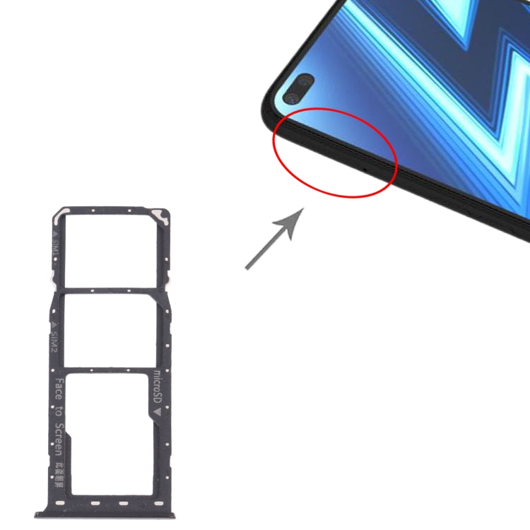 For OPPO Realme 6 Pro RMX2061, RMX2063  SIM Card Tray + SIM Card Tray + Micro SD Card Tray