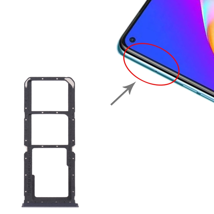 For OPPO A54 CPH2239 / A55 4G SIM Card Tray + SIM Card Tray + Micro SD Card Tray