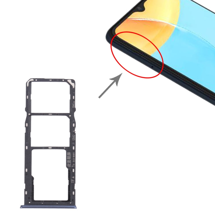 For OPPO A35 CPH2179  SIM Card Tray + SIM Card Tray + Micro SD Card Tray, For OPPO A35