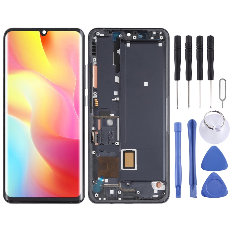 AMOLED Material LCD Screen and Digitizer Full Assembly With Frame for Xiaomi Mi Note 10 Lite M2002F4LG